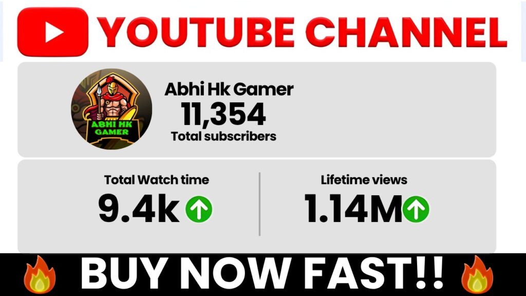 Abhi Hk Gamer - Buy Monetized Youtube Channel Youtube Channel For Sale
