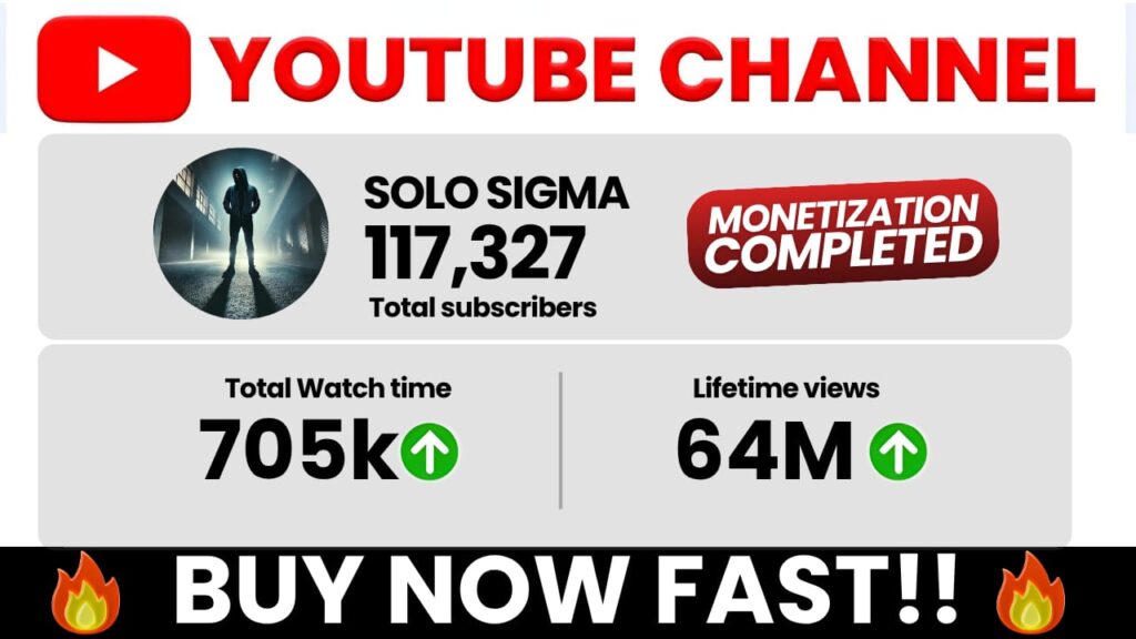 Solo Sigma - Buy Monetized Youtube Channel Youtube Channel For Sale